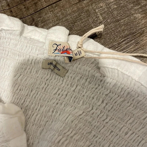 NWT!! Faherty - Dream Cotton Gauze Lakeview Dress - White - Size Medium - Picture 11 of 12